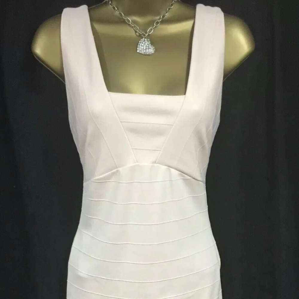 Jane Norman Pencil Bodycon Dress 12 Nude Pink Party Stretchy Occasion Wedding